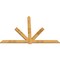 Ekena Millwork Kennewick Rough Sawn Timber Gable Bracket, Western Red Cedar, 108"W x 72"H x 2"D x 6"F, 16/12 Pitch GBW108X72X0206KEN00RWR - alternate 3